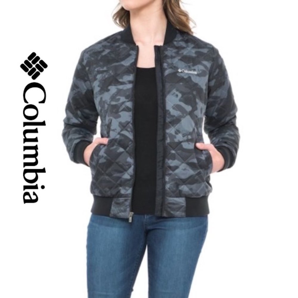NWT $160 COLUMBIA Women XS Hawlings Hill Bomber Camo Jacket Thermal Insulated